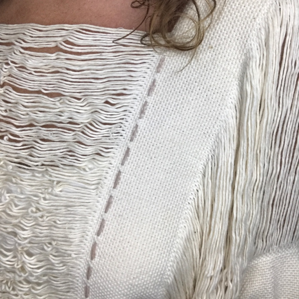 Gorgeous Handloomed Tulum Cotton Tunic Coverup - Picture 3 of 4